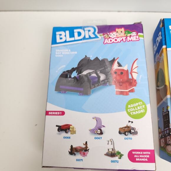 BLDR Squishmallows Avery Ball Game & BLDR Adopt Me! Dragon & Bat Wing Crib NEW - Picture 2 of 5